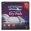 Medline Ultrasorbs Disposable Dry Pads, 23" x 35", White, PK42 DRY2336RET7